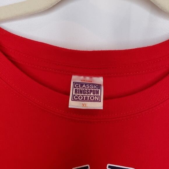 London England Graphic Short Sleeve Cotton Red Tee Shirt XL - Picture 4 of 7